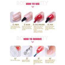 BORN PRETTY BORN PRETTY Esmalte de uñas de gel rosa nude de 10 ml, gel de extensión rápida de larga duración, barniz de arte de uñas para manicura