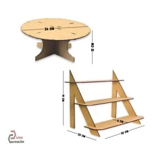 Divina Creacion Kit 16 Pzs Grandes Candy Bar Exhibidor Mesa de Dulces Fiestas Eventos MDF 3mm Resistentes - Marrón - Ver 8