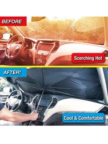 Tapasol Parabrisas Cubre Sol Para Coche Cortinas Parasol - Negro - Ver 4