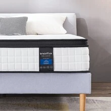 Inofia Memory Foam Sprung Mattress 10.6 Inch,Spring Mattress With Innovative Memory Foam And Soft Knitted Fabric,The Elegant Collection - Black and White - View 9