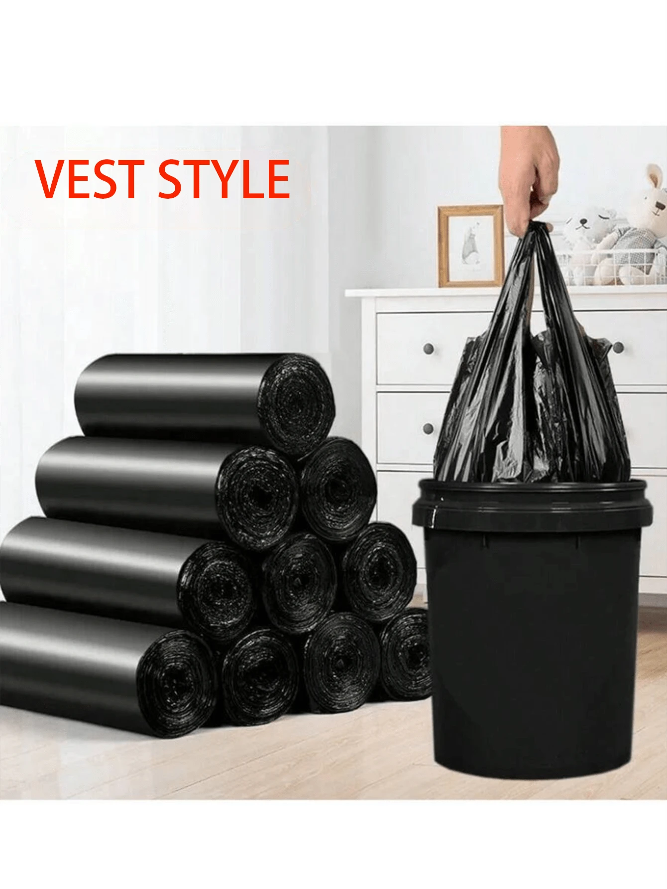 20/40/50/60/100pcs, Multiple Colors Trash Bag, Thin And Small Trash