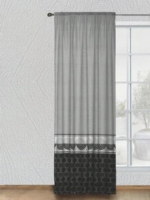 Home Elephant Cortina Dos Paneles De 1.30 X 2.20 Mt. Transparencia Media - Gris Claro - Ver 2