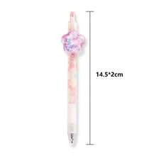 6支/套小花朵造型中性笔 0.5mm 细头黑色可爱卡哇伊笔 居家办公必备文具学校用品 - 黑色 - 查看 7