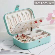 Alissa Portable Jewelry Organizer Holder Travel Necklace Ring Earring/Jewelry Holder Box - CX188 - 彩色 - 查看 4