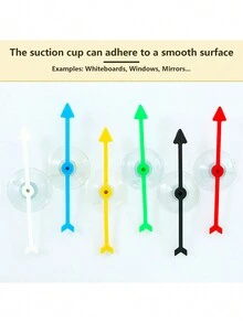 12pcs Arrow Spinner Suction Cup Arrow Rotating Pointer Toy Classroom Activities Family Party Learning Games, Students, Kindergarten, Teaching Aids - Multicolor - View 1