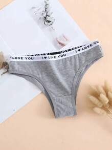 6pcs Women/Girls Letter Printed Soft Breathable Panties, Minimalist Underwear For Students