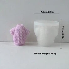 1 Peça de Molde de Silicone de Luva de Natal, Vela de Suéter, Decoração de Vela de Natal Feita à Mão, Decoração de Atmosfera de Feriado, Molde de Gesso, Resina, Cimento, Adequado para Presente de Natal, Festa, Aniversário, Casamento