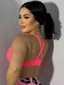 Top Fitness Gym Colors Comfortable With Lining - Tropical Pink - View 2