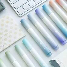 4pcs/Set Highlighter Pens Markers Fluorescent Pens Pastel Colors Stationery For Students - Highlighter Single Head - View 6