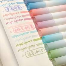 4pcs/Set Highlighter Pens Markers Fluorescent Pens Pastel Colors Stationery For Students - Highlighter Single Head - View 1
