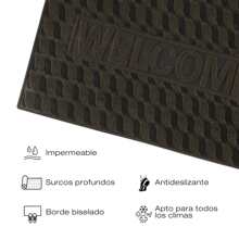 2 Tapetes para entrada de uso rudo de diseño aleatorio totalmente impermeable tapete para exterior - Aleatorio - Ver 3