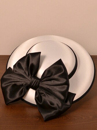 英国丝缎领结，复古缎子，适合宴会和婚礼场合酒会女士优雅礼品帽子，情人节