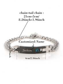 Customized Minimalist Fashion English Name Couple Bracelet, Gift For Valentine's Day, Mother's Day, Father's Day, Birthday, Anniversary, Friends, Graduation, Christmas, Family