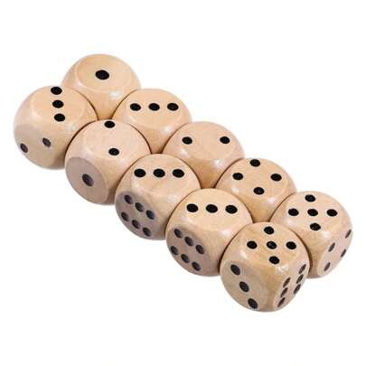 1set Wooden Multi-Sided Dice Set, Tabletop Role-Playing Gaming Dice, Board Game Accessories,Adult Party Games Suitable For Halloween/Christmas/Thanksgiving