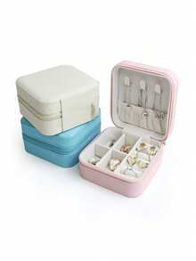1pc Portable Jewelry Box For Earrings, Rings, Necklaces - Multicolor - View 7