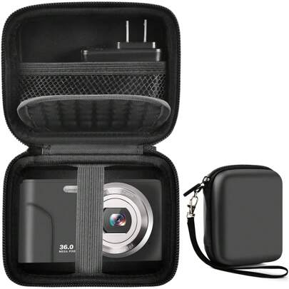 ALKOO Compatible With Sevenat/AUTPIRLF/Lecran/AbergBest/Aufoya And Other Digital Camera Brands, Supports FHD 1080P 36MP Vlog Shooting. Includes Built-In USB Cable Storage Box (Box Only). Suitable For Travel, School, Back To School, Dorm And Other Occasions, Can Also Be Used As A Canon Camera Case Or Power Bank.