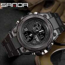 Reloj De Pulsera Táctico Militar Impermeable Para Hombre - Negro - Ver 7