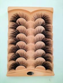 7 Pairs Foxy Fox Eye False Eyelashes, Handmade Reusable Eye Lashes For Daily, Date, Party, Formal Event, Stage Performance - Cat Eye Lashes - View 3