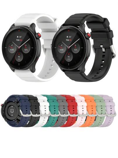 COOLIA 1 Pulseira de Silicone Universal Oficial de 22mm Adequada para Huami Amazfit Gtr4, Pulseira de Silicone de 22mm Compatível com Amazfit Gtr 3/ Gtr 3 Pro/ Gtr 2e/ Gtr 2/ 3 Stratos/ Gtr 47mm, Watch S2/ S1 Pro/ Watch S1 Active/ S1/ Color2/ Sport/ Color/ Haylou Rt2 Ls10/ Rs4 Ls12/ Gst Ls09b/ Rt Ls05s, Watch Gt4 46mm /Gt3 46mm/Gt3 Se/ Buds/3 Pro New/ Gt3 Pro 46mm/Gt Runner/4 /4 Pro/3/3 Pro/ Gt2 Pro/ Gt 2e/ Gt (42mm 46mm)/ Gt2 46mm, Garmin Forerunner265music/ 255/ Vivoactive 4/ Venu 2, Galaxy Watch3 45mm/Watch 46mm/Gear S3 Classic/Gear S3 Frontier, Realme Watch 3/ 2/ 2 Pro/ S/ S Pro, Honor Watch Gs Pro/ Magicwatch2 46mm/ Magicwatch 1/ Watch Dream, Ticwatch Prox/ Pro3 Lite/ Pro3/ Pro 2020/ Pro 2021/ Pro/ Gtx/ E2 Watch Wrist