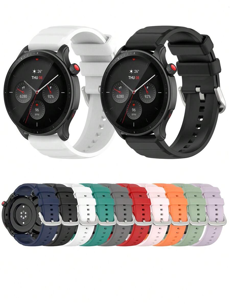 COOLIA 1 22mm 通用官方硅胶表带适用于 Huami Amazfit Gtr4 硅胶腕带 22mm 兼容 Amazfit Gtr 3/Gtr 3 Pro/Gtr 2e/Gtr 2/3 Stratos/Gtr 47mm、小米手表 S2/S1 Pro/手表 S1 Active/S1/Color2/Sport/Color/Haylou Rt2 Ls10/Rs4 Ls12/Gst Ls09b/Rt Ls05s、华为手表 Gt4 46mm/Gt3 46mm/Gt3 Se/Buds/3 Pro New/Gt3 Pro 46mm/Gt Runner/4/4 Pro/3/3 Pro/Gt2 Pro/Gt 2e/Gt (42mm 46mm)/Gt2 46mm、Garmin Forerunner265music/255/Vivoactive 4/Venu 2、三星 Galaxy Watch3 45mm/Watch 46mm/Gear S3 Classic/Gear S3 Frontier、Realme Watch 3/ 2/ 2 Pro/ S/ S Pro、荣耀 Watch Gs Pro/ Magicwatch2 46mm/ Magicwatch 1/ Watch Dream、Ticwatch Prox/ Pro3 Lite/ Pro3/ Pro 2020/ Pro 2021/ Pro/ Gtx/ E2 手表腕带 - 22mm - 查看 1