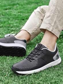 Spikeless Golf Shoes Men Waterproof Golf Shoes Comfortable Breathable Golf Footwear Mens Golf Sneakers Golf Walking Shoes - màu đen - Xem 7