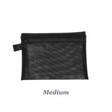 1 túi đựng mỹ phẩm lưới trong suốt, túi đựng đồ trang điểm cá nhân, túi đựng đồ trang điểm du lịch dành cho nữ có khóa kéo - màu đen - Xem 12