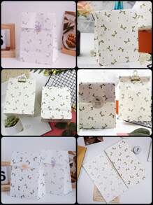 12pcs Gold And Silver Small Bow Gift Bag Flat Mouth Paper Bag Baked Pastry Bag Candy Bag Gift Bag - White - View 6