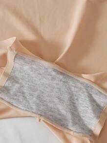 3pcs/Pack Women Basic Solid Color Seamless Briefs