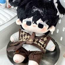 20cm Muñeca linda, un conjunto de ropa para la muñeca, camisa, chaleco, pantalones, bolso, corbata y sombrero, regalos perfectos para amigos - Multicolor - Ver 1