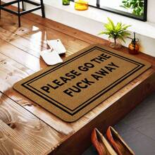 Welcome Funny Door Mat Please Go The Away Go Away Personalized Doormat With Anti-Slip Rubber Back (23.6 X 15.7 Inch) Prank Gift Home Decor Area Rugs For The Entrance Way Indoor Novelty Mats