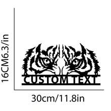 1pc Eye Of The Tiger Metal Wall Art, Floral Chicken Metal Airplane Metal Wall Custom Tiger Sign,Personalized Home Wall Art,Metal Tiger Wall Decoration,Housewarming Gift Gifts Birthday Graduation - Multicolor - View 2