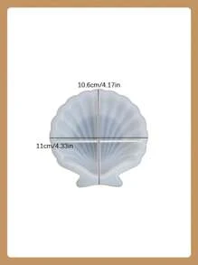 1 pieza de molde de silicona con forma de concha marina para manualidades de resina epoxi, fabricación de joyas, decoración del hogar y bandejas
