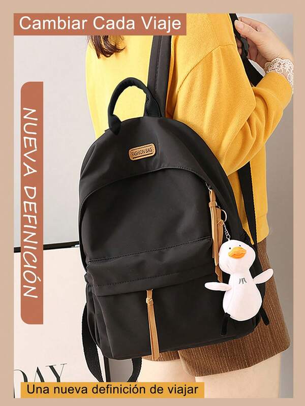 2024 último modelo negro Mochila pequeña de Mochila con decoración de nudos impermeable y ligera, ligera y portable adecuada para niños y niñas adolescentes, trabajo, viaje diario y regreso a la escuela. Ideal para adolescentes y jóvenes, perfecta para universidad, escuela secundaria, negocios, trabajo, viajes, excursiones, etc. Con gran capacidad, compartimento para portátil y portátil. Diseñada para ser utilizada por mujeres, hombres, niñas y niños en la universidad, primaria, secundaria, trabajo, negocios, etc.