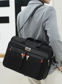 Large Capacity Laptop Bag Multi-Pocket Classic Briefcase For Messenger Bag For Back To School Commute Anti-Theft Compatible Vintage Work Lightweight Gift For Father Husband Shoulder Bag Document Bag Gift College Bag Multi-Functional Man Bag Students Halloween Professional Computer Large Capacity Scream Computer Bag Thanksgiving Purse Holiday Bag Tote Bag Black Bag Fall Travel Christmas Winter Gifts Multi-Functional Outdoor Portable Fashionable Casual Clutch Handbags Laptop Case Hip Bag Travel Essentials Holiday Essentials Bag For Men Bags Men Summer Vacation Bag Pack - Black - View 10