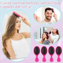 12 Stücke Rosa Geschenkboxen Set für Makeup Partys, enthält 6 hohe Bonbon-Boxen mit Fenster und 6 kleine Kämme für Hochzeit, Bridal-Shower, Prinzessin Geburtstagsfeiern