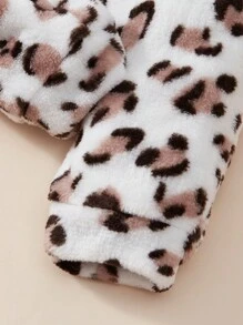 OIPOIG Baby Girl Polka Dot Print Hooded Jumpsuit - Beige - View 8