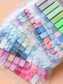 3000张便利贴15种颜色索引贴半透明PET贴纸不易撕掉学生用品标签办公用品分类贴一发10张 - 彩色 - 查看 6