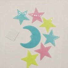 159pcs Luminous Wall Stickers, Glow In The Dark, Stars, Moon, Butterflies, Shooting Stars, Reflection Decals, Switch Decor Stickers (Random Color) Vinyl Decal, For Bedroom Decor, Room Decor Items, For Halloween Decor, Fall Decor, Classroom Decorations, Removable Sticker, Stickers, Wall Decal, Vinyl Decal For Home Decorations, Spring Decoration Items Refresh Your Home, Rama Decoration Stickers Gifts Birthday Graduation