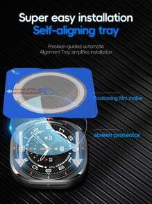 1pc Tempered Glasses Compatible With Samsung Galaxy Watch 7 Ultra 47mm Screen Protector Protective Glass Easy To Install - For Samsung Galaxy Watch Ultra 47mm - View 9