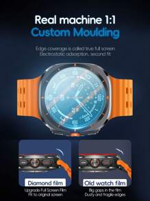 1pc Tempered Glasses Compatible With Samsung Galaxy Watch 7 Ultra 47mm Screen Protector Protective Glass Easy To Install - For Samsung Galaxy Watch Ultra 47mm - View 6