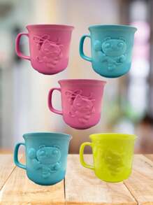Kit 10 Colorful Plastic Mugs - Multicolor - View 1