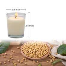 20 White Lemongrass Glass Candles, Perfect For Blessings, Hydrotherapy, Weddings, Birthdays, Holidays, Parties, Loose Candles, Transparent Glass Filling, Glass Candles - 白色 - 查看 2