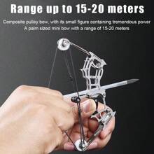 SMART TREE 6" Mini Compound Bow Kit Arrows Target Shooting Archery Toy Bow W/ 4pcs Arrows - 1 - View 2