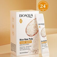 BIOAQUA 20片装大米提取物面膜，DIY面膜，保湿配方，有助于改善毛孔紧致肌肤，蕴含大米提取物，滋养保湿，适合所有肤质，韩国护肤品 - 白色 - 查看 7