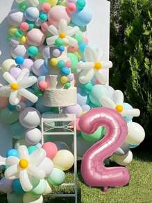 Palloncini numeri da 0 a 9 grandi, autogonfianti in foil, palloncini numerici digitali pastello 0-9 per feste di compleanno, lauree, anniversari, festa di nascità di bambine e bambini (rosa, blu), decorazioni e regali per feste familiari di festa di nascità