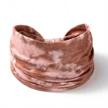 1pc New Bohemian Style Headband, Women's Tie-Dye Printed Broadside Knotted Sports Hairband, Elastic Headwrap Hair Accessories For Women And Girls,Turban Headband Fall Winter Hair Band For Vacation Outfits Woman