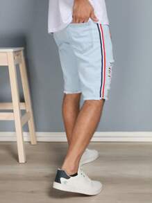 Smooth Torn Bureuda And Side Stripes - Rửa nhẹ - Xem 3