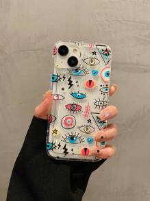 1pc Evil Eye Design Shock-Proof Phone Case Compatible With IPhone 11/12/13/14/15 Pro/15 Plus/15 Pro Max