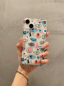 1pc Evil Eye Design Shock-Proof Phone Case Compatible With IPhone 11/12/13/14/15 Pro/15 Plus/15 Pro Max