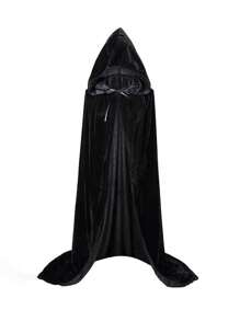 男女通用派对表演连帽斗篷，天鹅绒面料，适合各种节日、圣诞节服装、万圣节装扮服装 - 彩色 - 查看 2